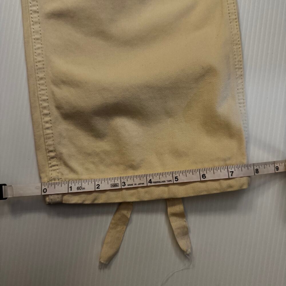 J Galt Cargo Pants Womens Small Cream Cotton Wide Leg Y2K Gorpcore Utility Tall - Picture 9 of 16